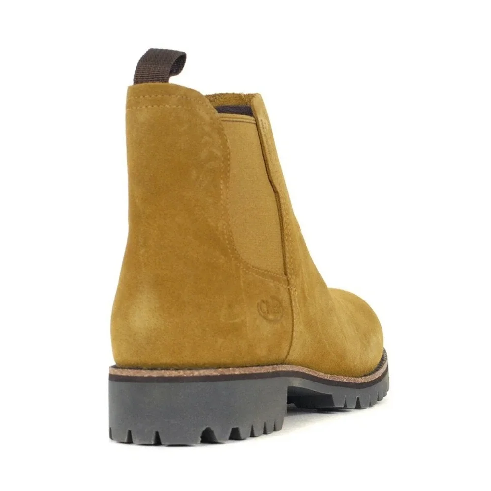 Chaco Fields Chelsea Boots Women Sz 8 Mustard Brown Pull‎ On Ankle Waterproof